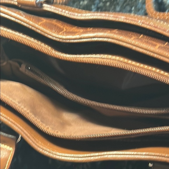 Bueno Chocolate Croc-Embossed Bag Vintage 90s to early 00s Phone Pocket GUC - Picture 15 of 16